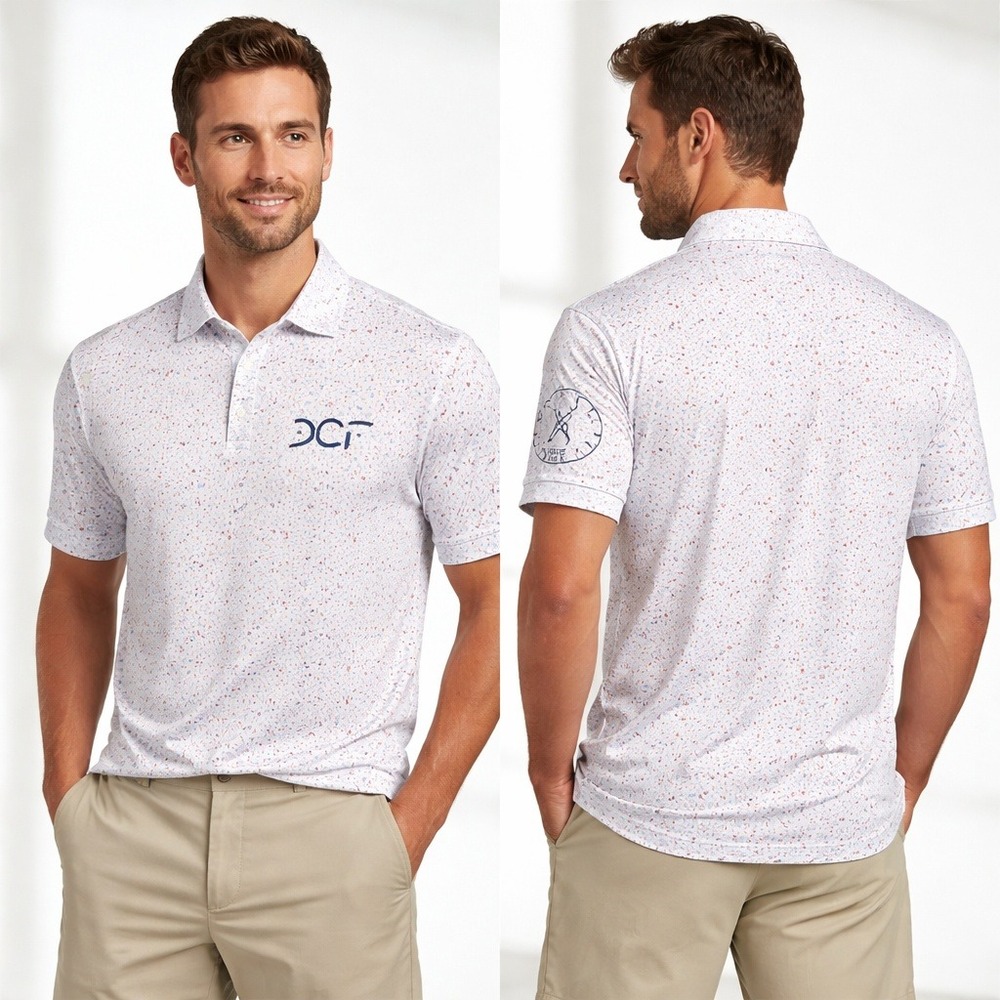 Peter Millar Summer‎ Comfort Cocktail Print Polo Shirt Men's L Denver Classic